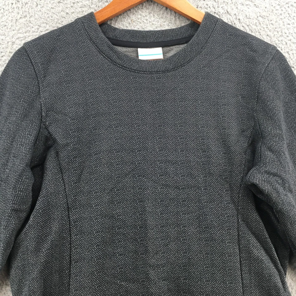 Vestido Columbia Shift para mujer M gris mezcla de algodón manga larga cuello redondo pulóver Foto 3 de 4