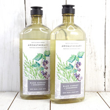 2 BATH BODY WORKS AROMATHERAPY BLACK CURRANT CEDARWOOD WASH FOAM SHOWER GEL 10OZ