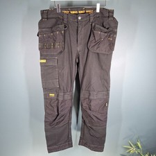 DeWalt Work Trousers W36 L29 Black ProStretch Cordura Holster Pockets