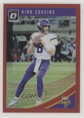 2018 Donruss Optic Red Prizm 54/99 Kirk Cousins #62 gn1