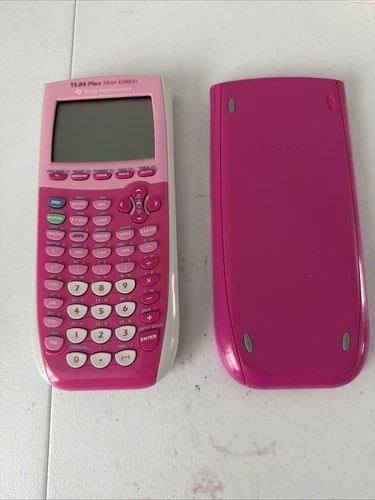 TI 84 Plus C Silver Edition Graphing Calculator PINK W Cover Texas Instruments