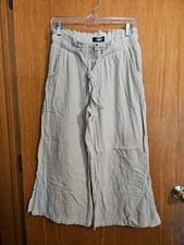 Womens Rewash Wide Leg Palazzo Pants Medium 100% Cotton Smocked Waist Casual