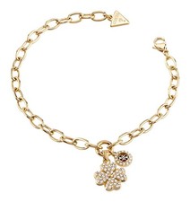 GUESS Love Bites Lucky Charm Pave Bracelet S Armband Yellow Gold goldfarben Neu