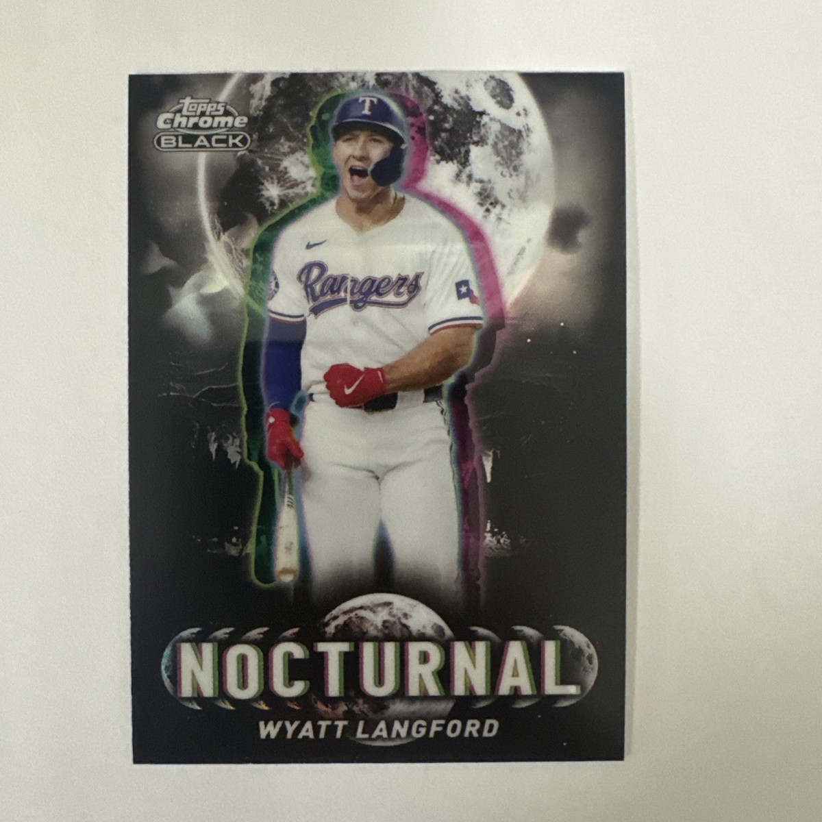 2025 Topps Chrome Black Wyatt Langford - Nocturnal - #NOC-28 