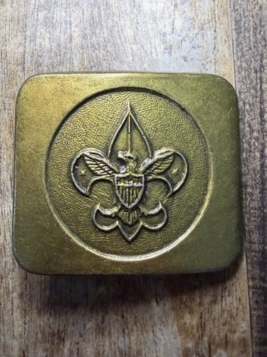 Vintage 1990s Boy Scouts of America Brass Belt Buckle 2.5” x 2”