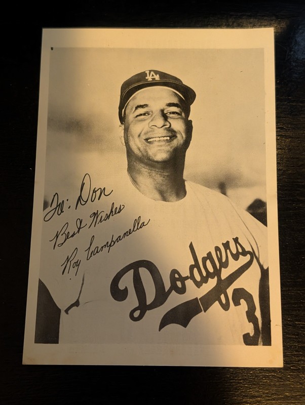 Roy Campanella 1959 3x5 Baseball Photo Card Autograph Signed