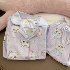 Mascot Chiikawa Momonga Women Cotton 's Pajama Set Long Sleeves   Long Trousers