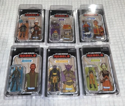 Star Wars The Vintage Collection TVC Ghost HasLab ALL 6 FIGURES ONLY + STAR Case