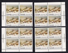 Canada 1972 Artist Cornelius Krieghoff, MNH PB set, sc#610-610i-610iv
