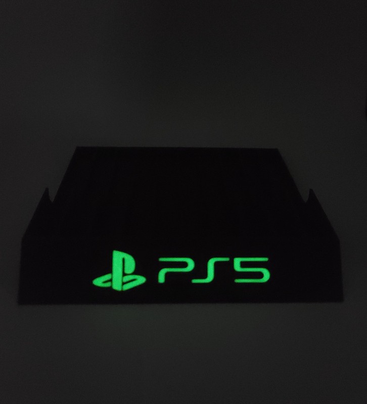 PlayStation 5 Game Case Holder PS5 - Fits up to 10 Games Black Glow In The Dark
