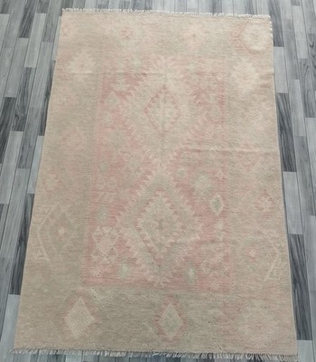 Handgeknüpfter Verblasster Afghan Türkischer Kelim Teppich, Kunsthandwerk Böhmischer Wollteppich, 250x170 CM