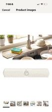 29.5 Inch Longer Silicone Faucet Mat, Beige