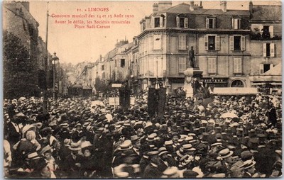 87 LIMOGES - musical competition 1910, before the parade.