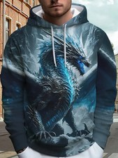 Glacier Dragon 3D All Over Print Hoodie - Adults Youth