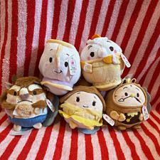 Disney Tsum Tsum Beauty and the Beast Mini Plush Set Lot of 6 Under 6in 2023