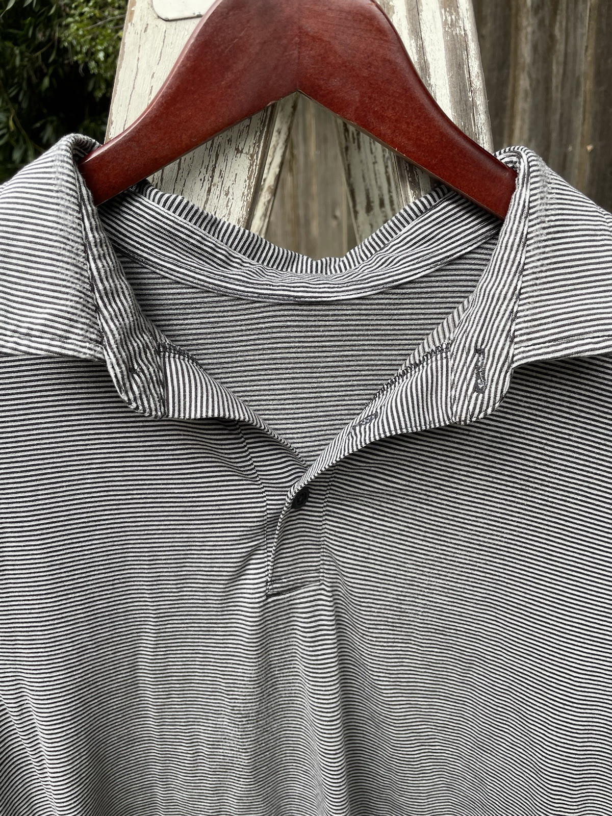 Lululemon Evolution Polo Size Small Thin Stripes … - image 3