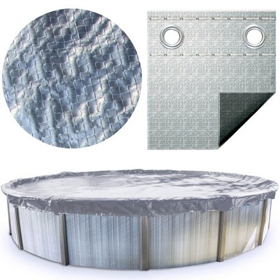 Swimline Hydrotools Silver King Winter Cover for 28 Ft Above Ground Round Pools