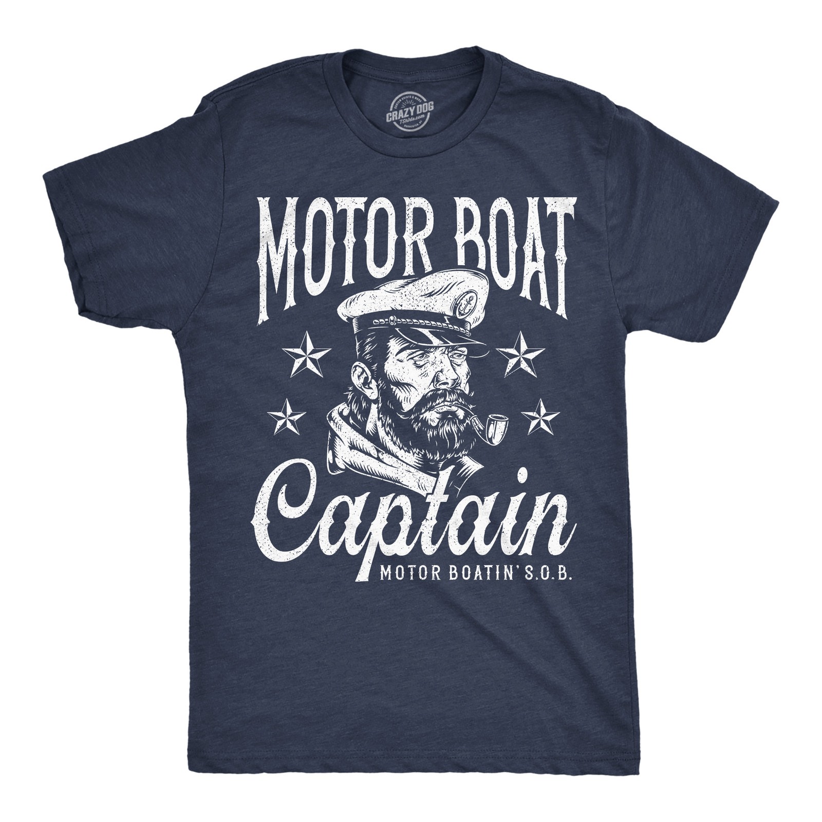 Camisetas divertidas para hombre barco a motor capitán marinero sarcástico gráfico novedad camiseta para
