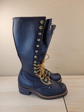 Carolina Made In USA lineman Work Black Boots Aztec Sole Comp Toe Mens 9 W  NICE