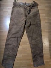 Almsach Damen Trachten Lederhose *Unbenutzt* mit Gürtel Gr. 46. Braun