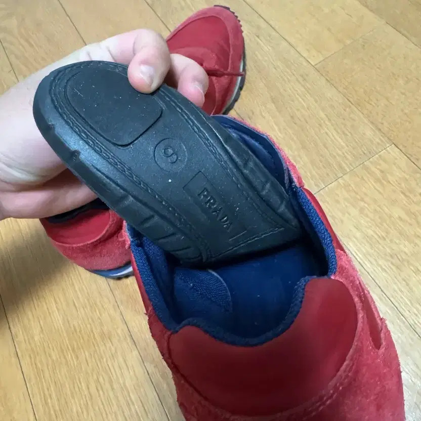 Prada Red Suede Sneakers, Women's Size 250 (6)