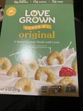 2 PK, Love Grown, Breakfast Cereal, Original Power O's, Gluten Free 8 oz per box