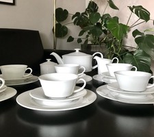 Ak Kaiser Porzellan Kaffeeservice 6 Personen modernes schlichtes Design weiß