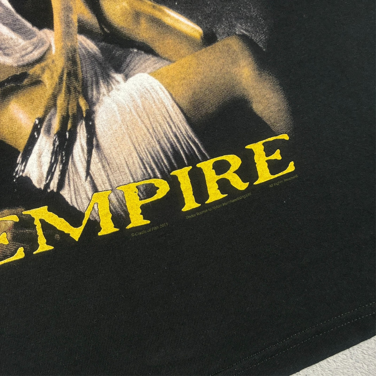 VTG Cradle Of Filth V Empire Nocturnal Supremacy 2011 Black Large Band T-Shirt image 3