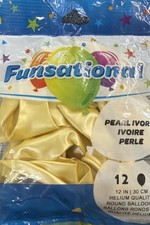 12in Funsational Pearl Ivory Latex Balloons 12ct