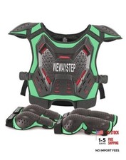 Kids Dirt Bike Gear Motorcycle Armor, Chest Protector Motocross Green