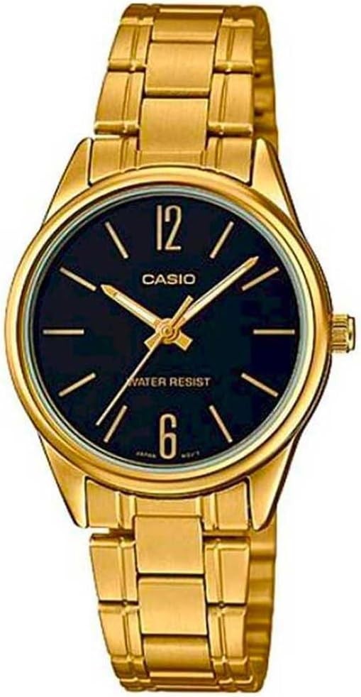 Montre Femme Élégante Casio Acier IP Gold dorée étanche au style chic