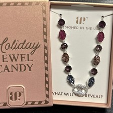Bomb Party Jewel Candy Bracelet Perfect Candy Gems Moonlit Merlot Silver BR27729