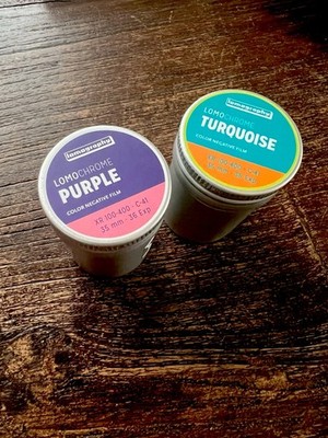 2 rolls Lomochrome Purple & Turqoise 35mm film