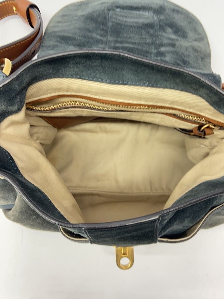 Chloe Shoulder Bag Lexa With Charm 2-way Suede Fading Used image 5