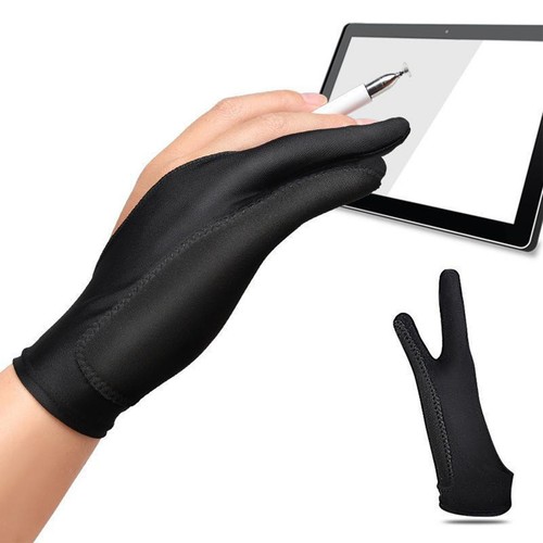 4 Pack Artist Drawing Glove Right Left Hand 3 Layer Two Finger Smooth Elasticity - 第 1/21 張圖片