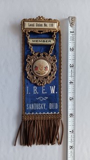 RARO HALLAZGO 1900 IBEW TRABAJADORES ELÉCTRICOS SANDUSKY OHIO SINDICATO LOCAL NO. 110