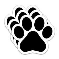 3PCS Dog Paw Print Stickers Waterproof Vinyl Decals for Pawprint