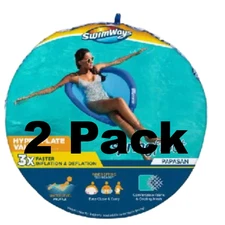 2 Pack - SwimWays Spring Float Papasan, Inflatable Lounge Chair, Raft