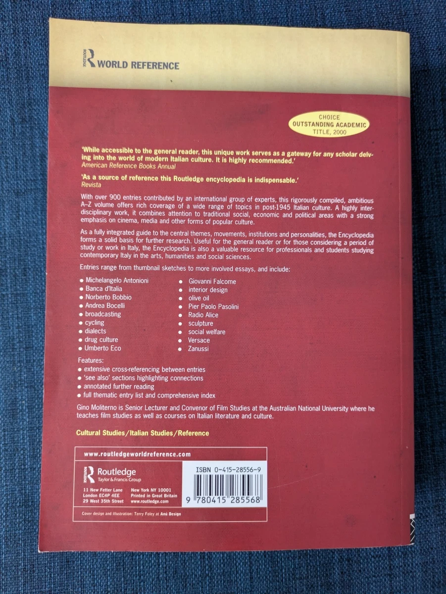 Encyclopaedia Of Contemporary Italian Culture