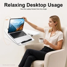 Table Stand Mobile Rolling Laptop Desk Stand Computer Bedside Table Adjustable