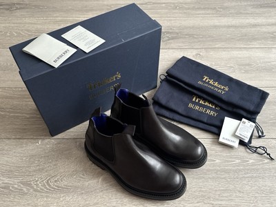 Burberry Tricker's schwarze Leder Chelsea Stiefeletten UK 6 Dee Low NEU