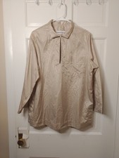 VTG Fernando Sanchez Squette Pajama top SZ L Gold Champagne Made In USA Read 