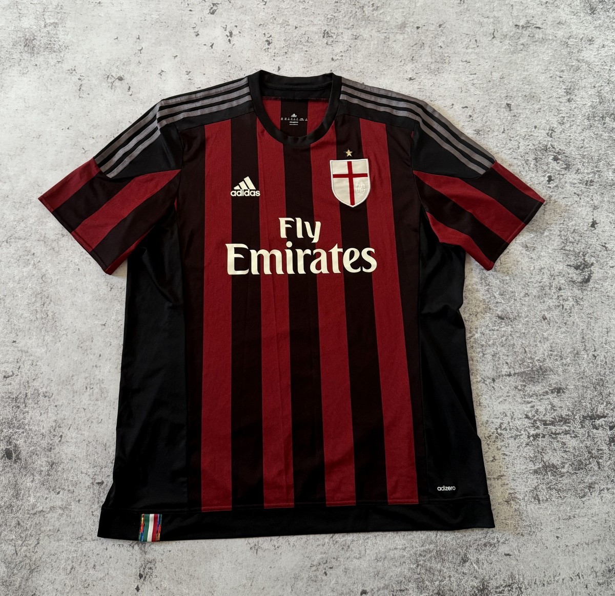 AC Milan Home 2015 2016 FOOTBALL SOCCER SHIRT JERSEY ADIZERO 2XL