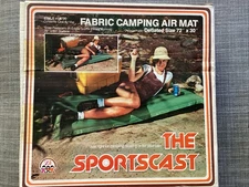 NEW VINTAGE 1980 Zee International Fabric Camping Air Mat Mattress 72” By 30”