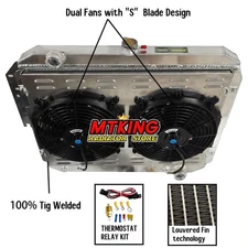 Radiator+Fan Fit 1979-1993 Dodge D150 D250 D350 W150 W250 Ram Ramcharger 5.9 V8
