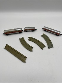 1989 Galoob Micro Machines Silver Train with Assorted Track Pieces Untested Toys