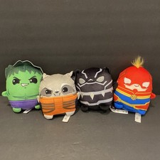 Set Of 4 Disney 100 x Marvel Cuutopia 5  Squishy Plush Mattel Superhero