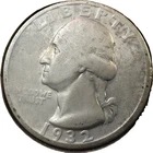 1932-D Washington Silver Quarter KEY DATE  VG8/VG10- Low Mintage 436k   44k left