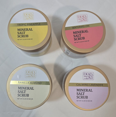Dead Sea Collection Mineral Salt Scrub 23.28 ounce Jar 4 Sents to choose from