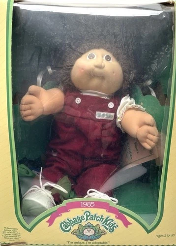 💛1985 VINTAGE CABBAGE PATCH KIDS DOLL~ GIRL BROWN HAIR/ EYES BIRTH CERTIFICATE